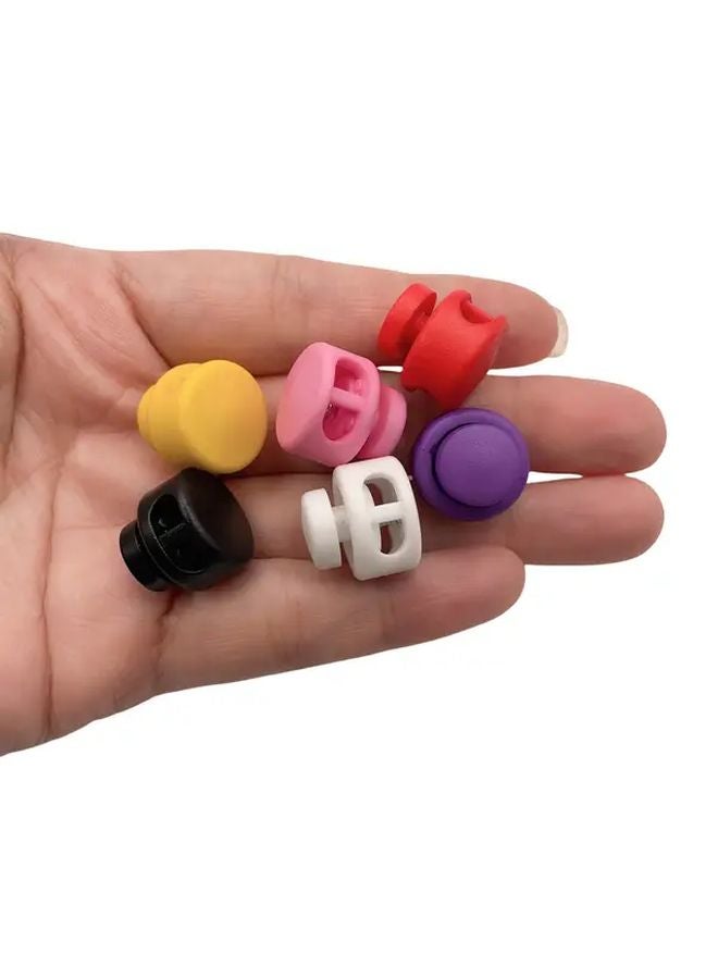 Light Blue Plastic Cord Lock Clamp Toggle Clip Stopper Buckles For Paracord Rope Drawstring Bag - Image 5